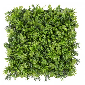 Pasgemaakte plastiek faux versiering paneel groen heining bukshout agtergrond kunsmatige plant gras muur