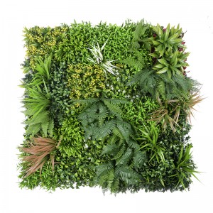 Лажни растенија Пластичен декор за градината шимширова плоча за покривање жива ограда Зелена вештачка трева ѕид од растенија за декор