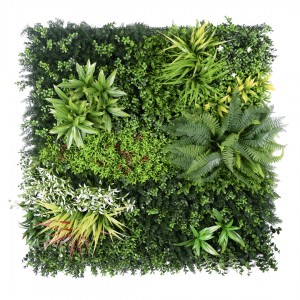 UV Resistant Faux Grass Panel Artificial Boxwood Hedge Vertical Leaf Wall for Garden Home Decoration