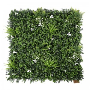 Muro di pianta artificiale anti-UV Decorazione di casa Siepe Erba falsa Verde Verticale Appeso Giungla Muro di erba artificiale