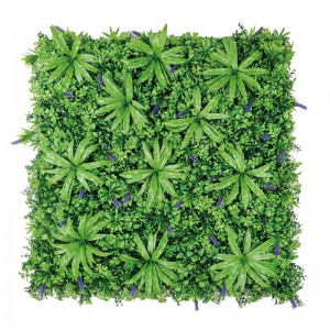 Прилагодени 100*100cm Анти-УВ вертикална трева за ѕидови во градината Вештачка декорација на домот Растенија во стилот на зелена џунгла