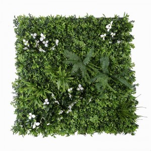 Benutzerdefinierte Gartendekoration Formschnitt Fake Jungle Panel Grün Kunstrasen Pflanze Buchsbaum Efeu Wand