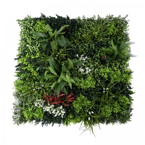 Herba Paneloj Ĝangalo Verdaĵo Panelo Artefaritaj Verdaj Plantoj Herba Muro Por Subĉiela Hejma Dekoracio