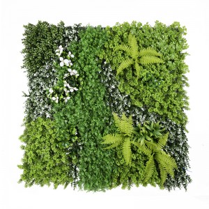 Iarbă sintetică verde artificială Panouri din lemn de cimii gard gard viu fundal plante artificială perete iarbă