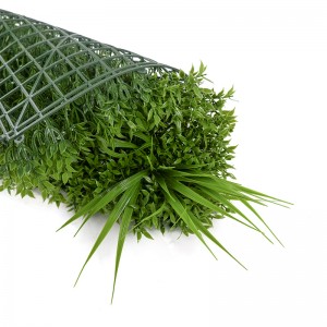 Anti-UV Plastic Artificial Hedge Boxwood Panels Green Tsire-tsire a tsaye bangon Lambun Don Ado