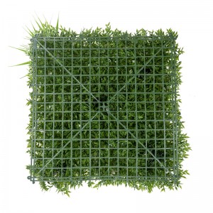 Anti-UV Plastic Artificial Hedge Boxwood Panels Green Plants Vertical Garden Wall For Decoration