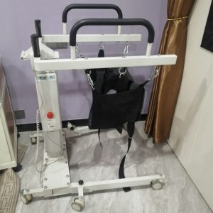 Heavy-duty assembly-free foldable manual electric patient lift with sling for disabled patient transfer lift