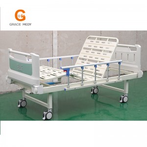 R04 2 function hospital bed green bed headboard