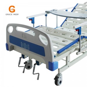 A08 Two function crank bed with ABS bed head and 5 bars guardrail
