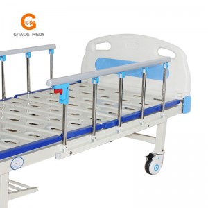A09 hospital equipment Two function hospital bed  manual double hospital medical ICU nursing patient bed