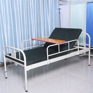 White manual one function hospital patient bed B02