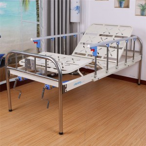 Two function hospital iron bed B04 two cranks hospital bed