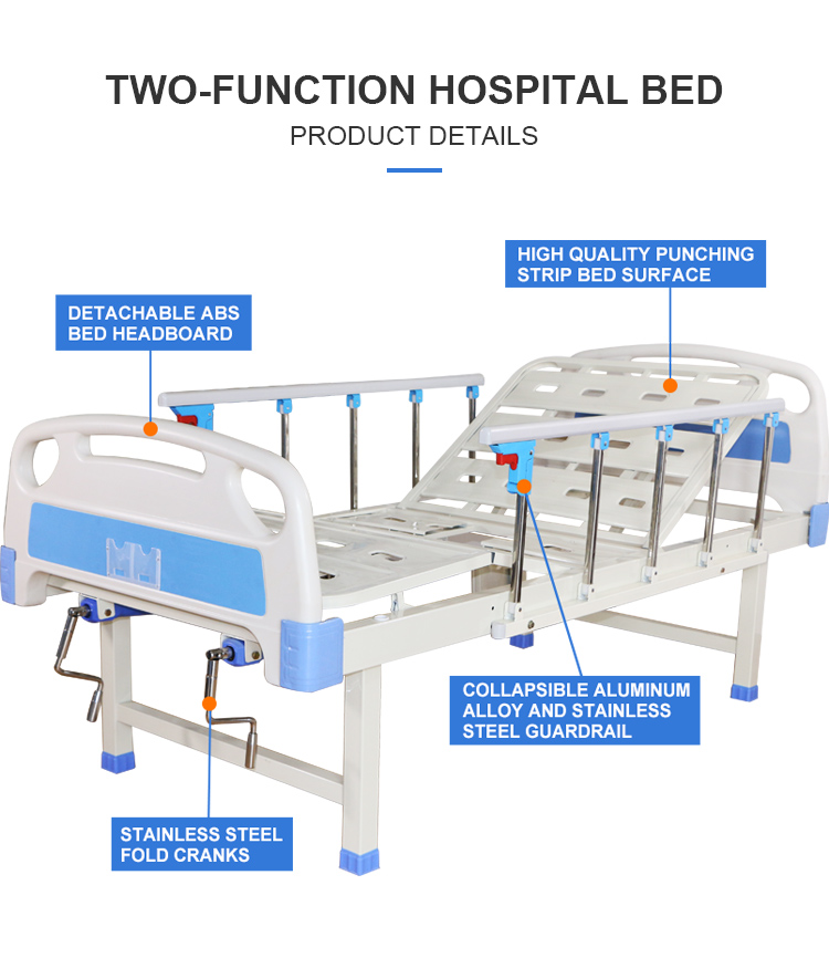 How is the most common hospital bed in a hospital like?