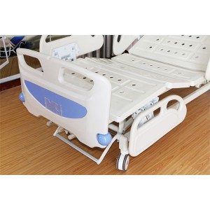2019 Good Quality China Low Price ABS 3-Function Three-Crank Manual Hospital Bed Patient Bed