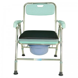 Elderly patient care height adjustable Folding patient toilet chair