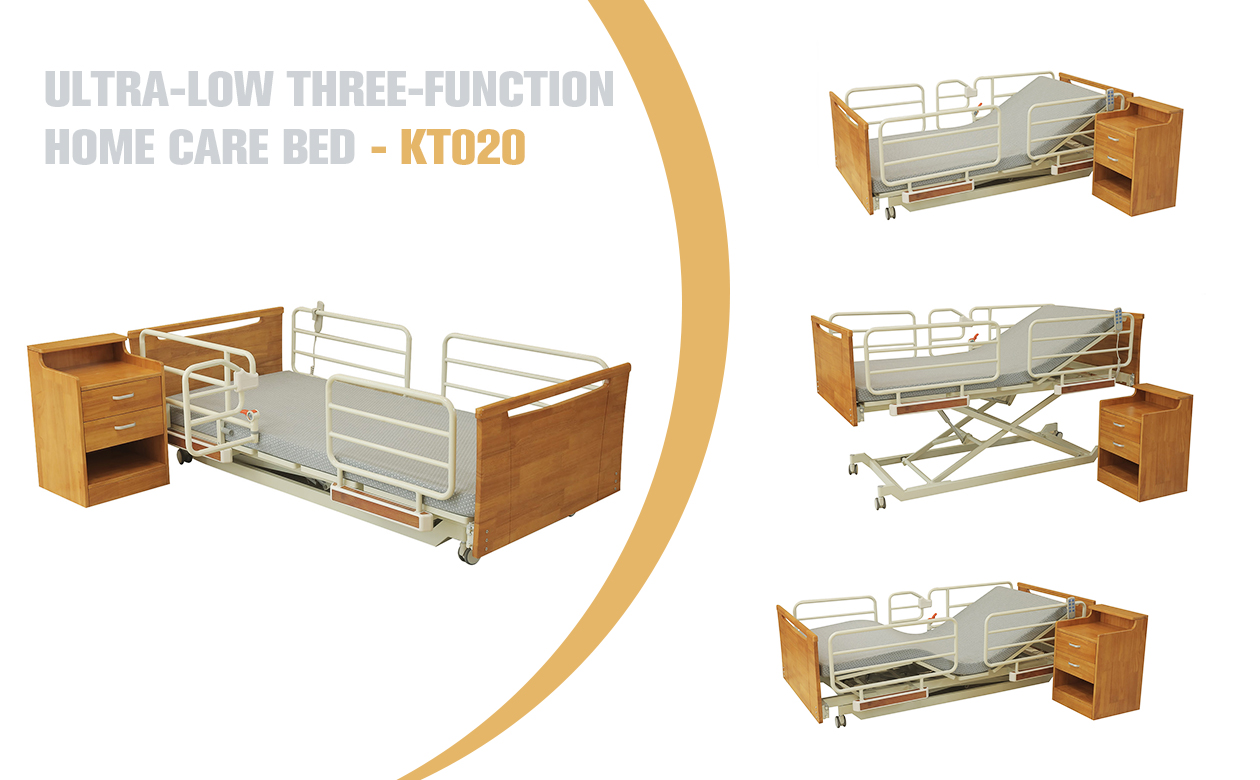 Ultra-low three-function home care bed ⚡ KT020 ✅