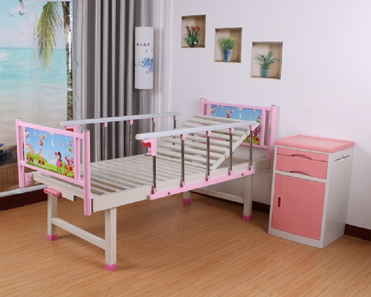 Children pink single function hospital bed B11-3
