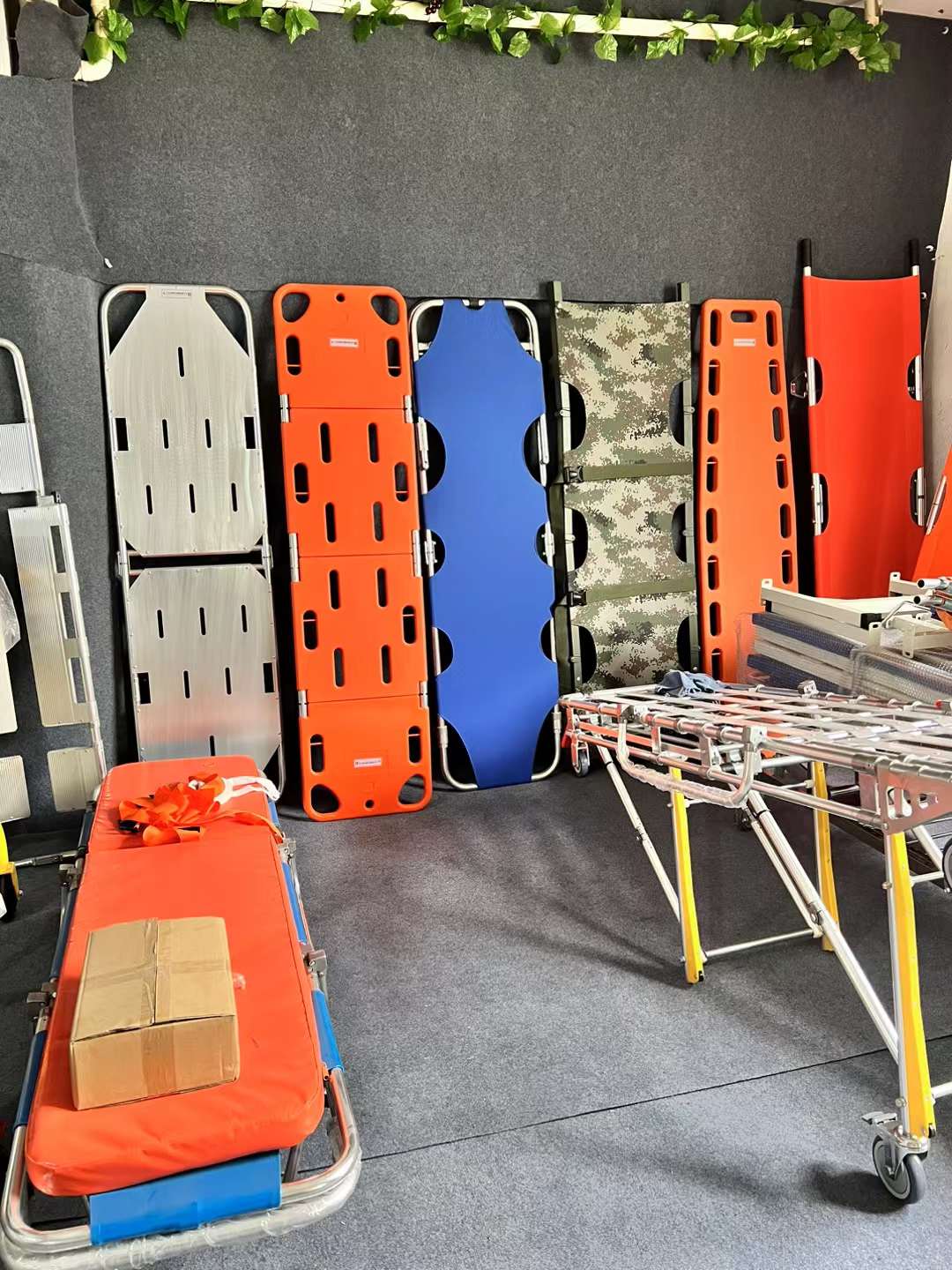 The various types of rescue stretchers on the market.