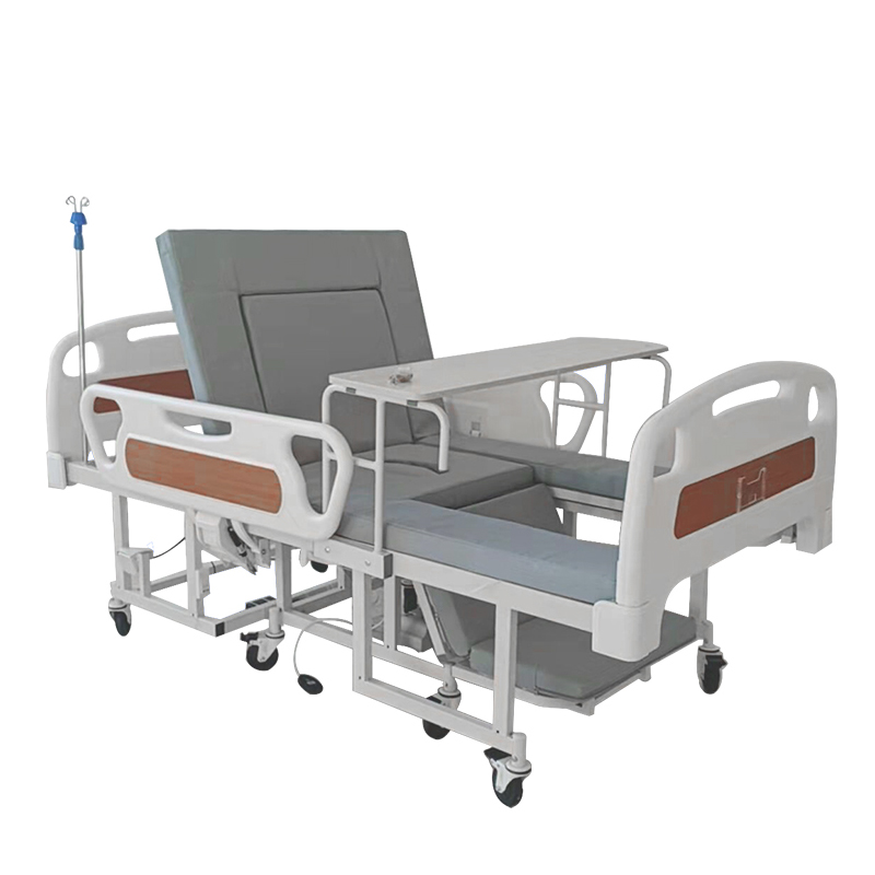 Nursing bed with wheelchair function