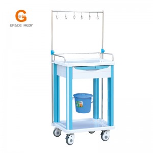 Hospital Equipment ABS Infusion Trolley with Drawer