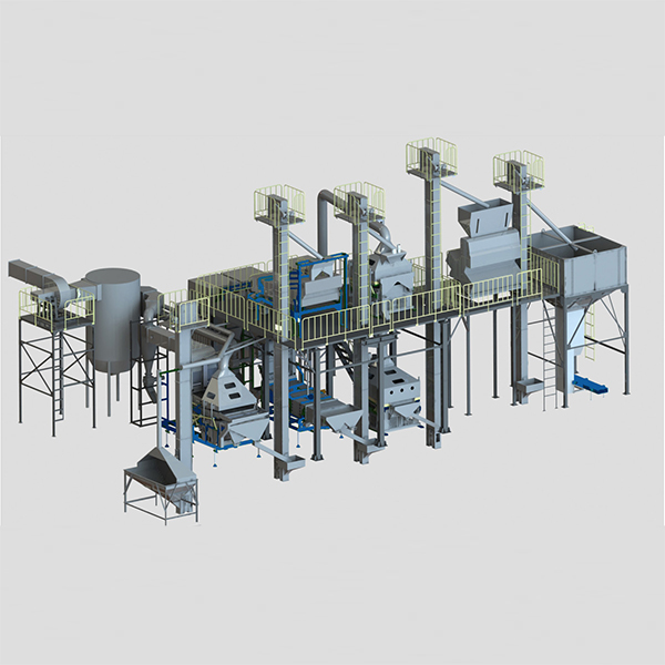Pulses and beans processing plant and pulses and beans cleaning line