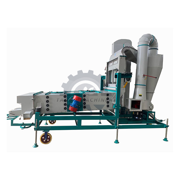 Process flow of corn cleaning machine