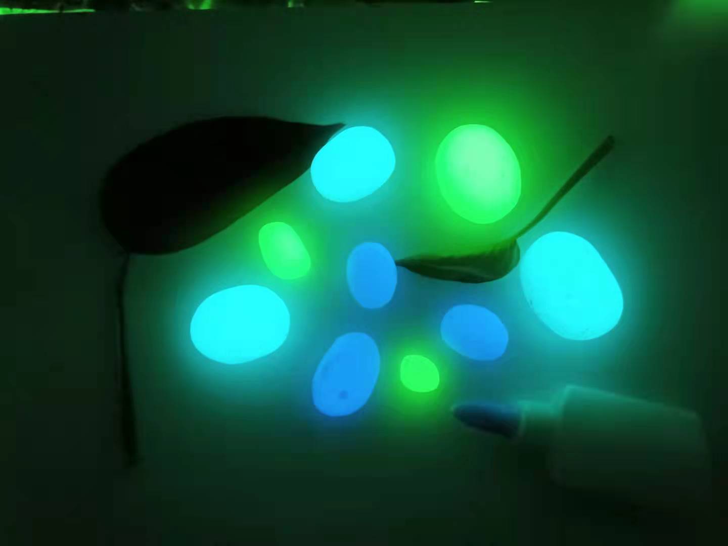 New product launch:  Self luminous pebbles
