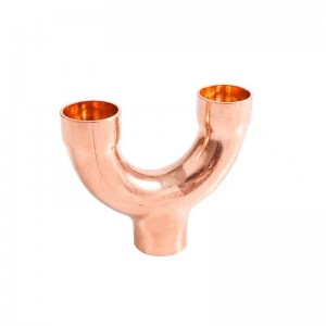 y shaped  copper  tee