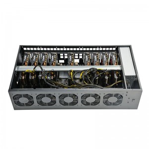 Wholesale Mning rig case X79 9 GPU Rig Chassis 60MM spacing with 2U 2000w 2500w Power Supply for 9 GPU mining graphics cards