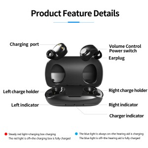 Great-Ears G18C rechargeable magnetic charging TWS in the ear small size low power consumption rechargeable hearing aids