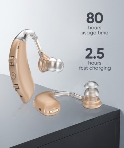 Great-Ears G25CX magnetic rechargeable noise reduction 4 modes low consumption good quality hot-selling behind the ear hearing aids for seniors