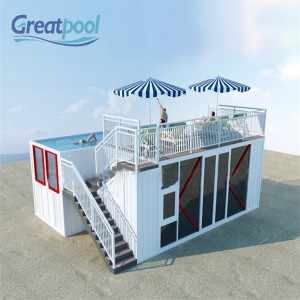 Custom Outside Container Swimming Pool in Garden with water filtration system