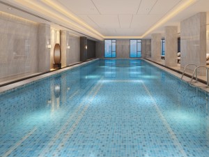 Indoor hotel swimming pool design