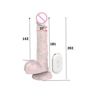 Ultra-Soft Wireless Automatic Flexible Thrusting G Spot Vibrator  Suction Thruster heating Dildos with remote-VS853