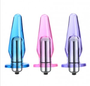 Beginner Anal Plug Butt Suction Cup Crystal Sex Toy  vibrating bullet stimulation-QF500