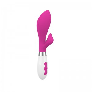 G-spot double vibrating quiet and waterproof 10-speed USB rechargebale silicone vibrator for women VV179C