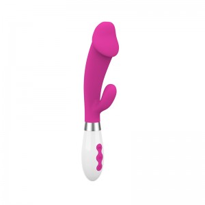 G-spot double vibrating quiet and waterproof 10-speed USB rechargebale silicone vibrator for women VV180C