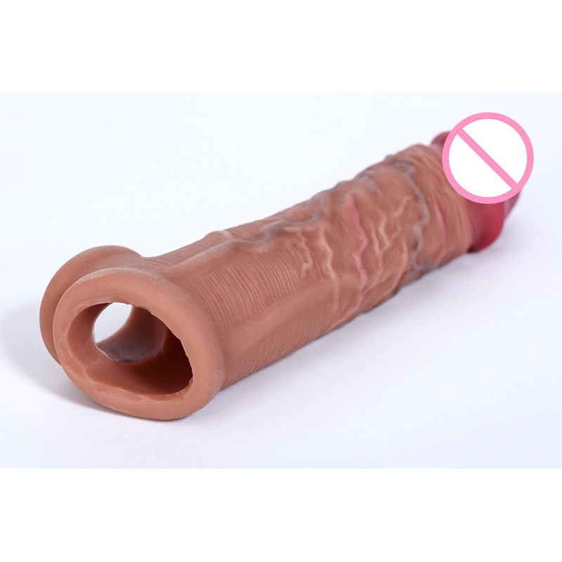2020 wholesale price Transparent Dildo - Ultra-Soft Flexible penis sleeve ejection delay extension dildo-VS782 – Western