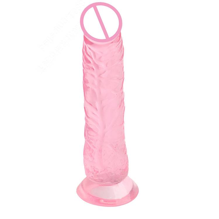 2020 High quality Strapless Dildo - Women masturbation toy crystal pink big realistic dildo sex toys – Western