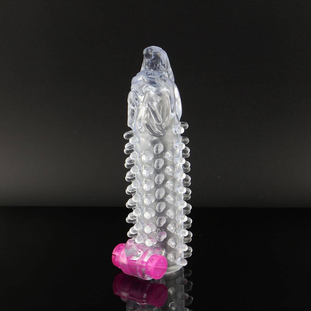 Vagina Stimulator Trap On Dick Dildo Man Dragon Design Vibrating Soft Rubber Silicone Penis Sleeve
