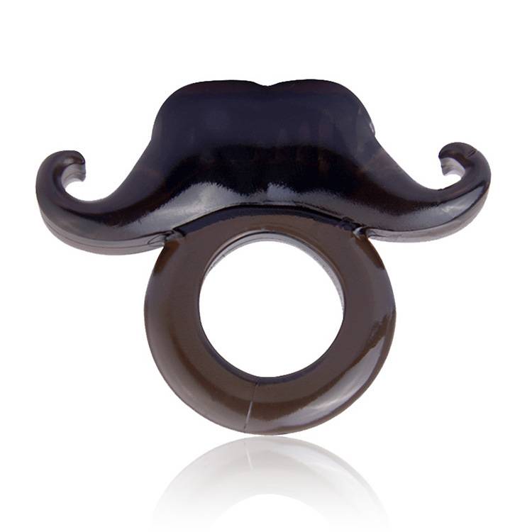 Hot Selling Strop On Penis Dick Dildo Man Male Delay Ejaculation  Mustache Design Soft Silicone Cock Ring – Western