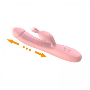 Rabbit Liquid silicone vibrator  – Premium with 10 Patterns – Cordless Powerful and Handheld – USB Rechargeable for women couple-VV429C