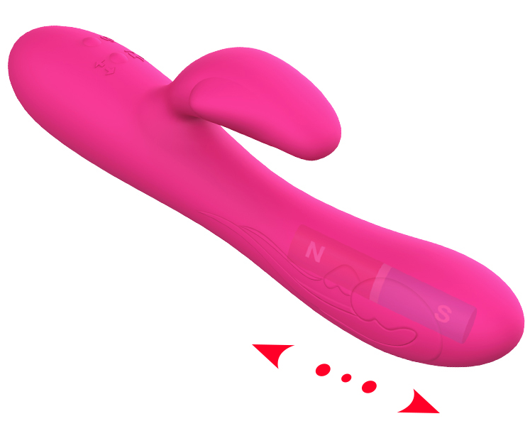 Liquid heating silicone vibrator  – Premium with 10 Patterns – Cordless Powerful and Handheld – USB Rechargeable for women couple-VV433C