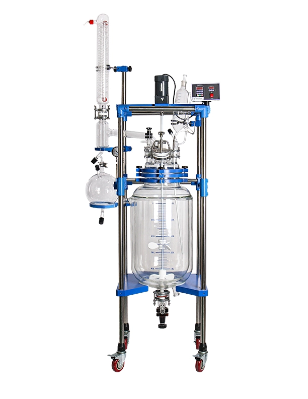 Factory Cheap Hot Glass Reactor Vessel - 10L-50L Explosion Proof Glass Reactor Chemical Jacketed Reactor – Sanjing