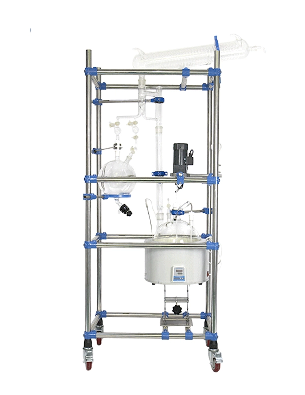 20 l kõrgekvaliteediline vaakumsärgiga keemiline klaasreaktor veejoaga vaakumpumbaga filtri jaoks
