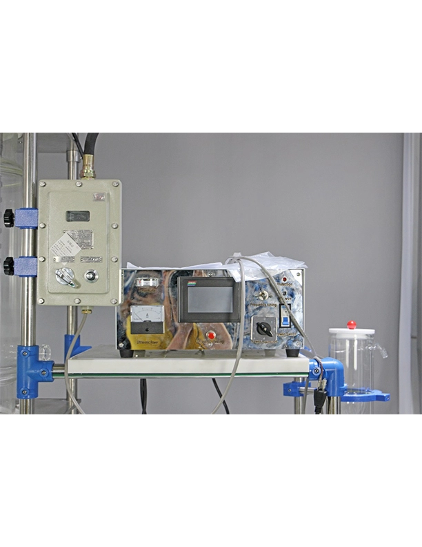 Chemical Glass Reactor with Ultrasonic Wave System