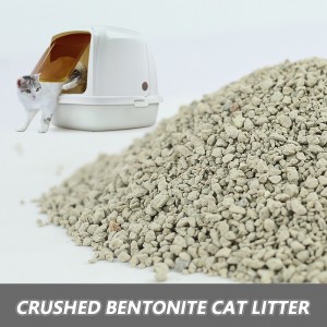 Crushed irregular shape Bentonite cat litter with better clumping performance