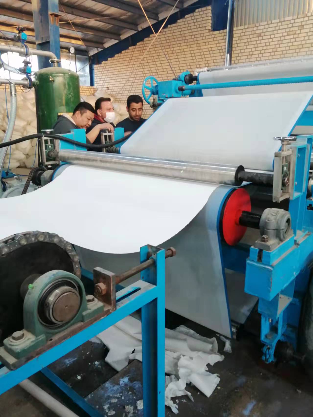 Warmly congratulate the ceramic fiber paper  production line project  annual output of 400/T one-time production success in Iran !