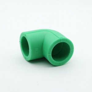 Wellthing factory direct full plastic ppr equal diameter elbow gray green 90 degree elbow