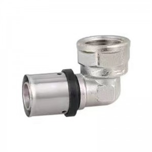 Superior quality Brass /stainless steel Plumbing press pipe fitting female thread elbow for pex and floor heating pipe